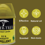 6 x Fly & Mosquito Repellent Candles - Herbal (Bulk)